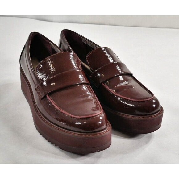 Franco Sarto Mahogany Brown L-Harper Loafers Vegan Platform Shoes Women\'s US 8 M main image 6